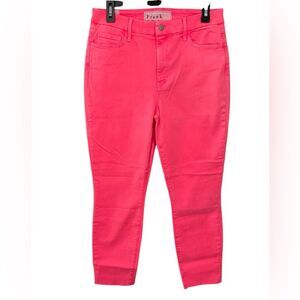 Frank & Eileen Sligo Neon Pink Skinny Jeans Italian Power Denim Size 31